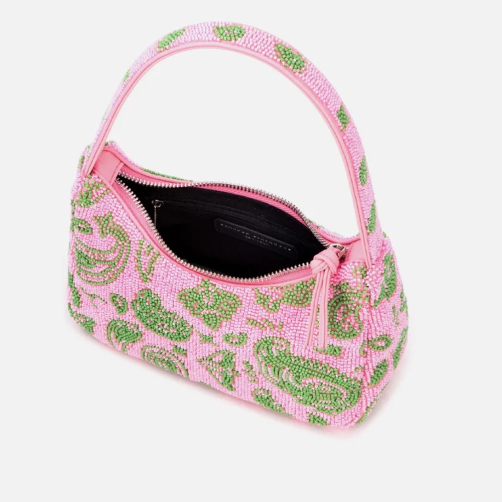 Pink and Green Beaded Handbag by Brandon Blackwood